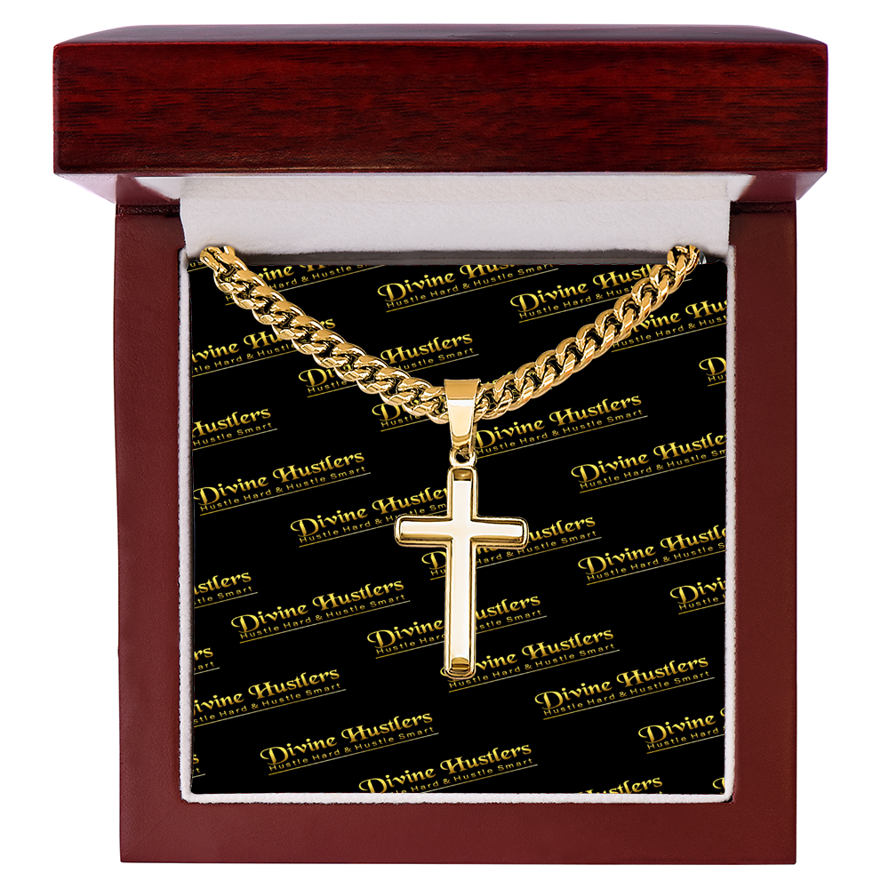 DH Artisan Cross with Cuban Link Chain