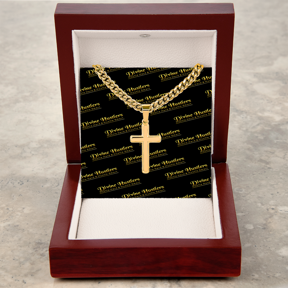 DH Artisan Cross with Cuban Link Chain