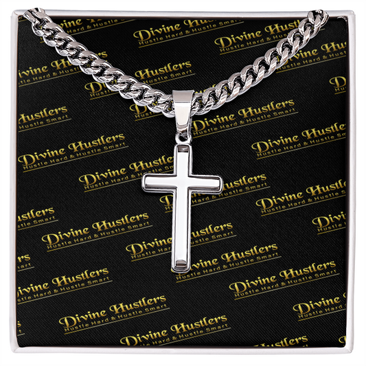 DH Artisan Cross with Cuban Link Chain