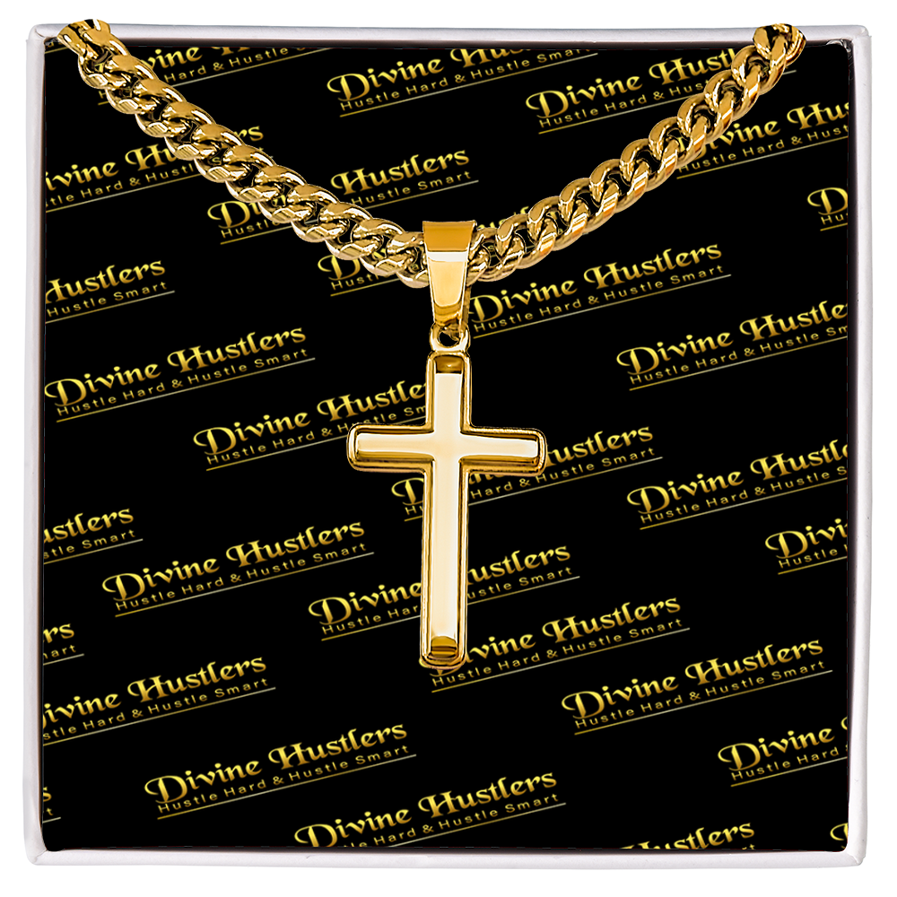 DH Artisan Cross with Cuban Link Chain