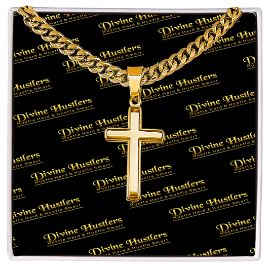 DH Artisan Cross with Cuban Link Chain